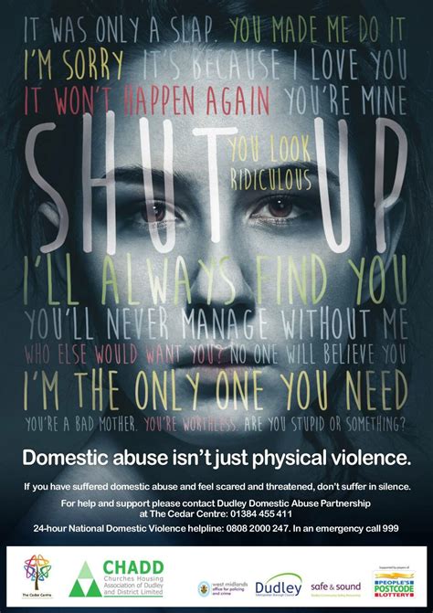 One Number Local Helpline For Domestic Abuse Chadd Churches Housing Association Of Dudley