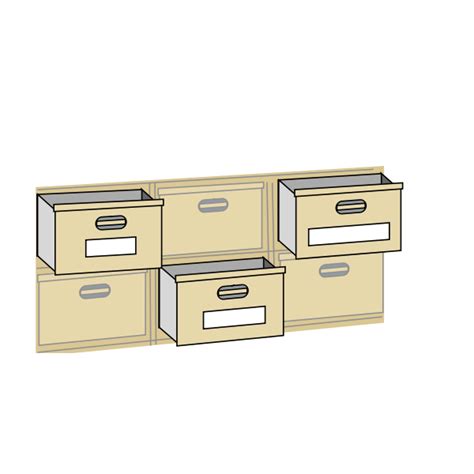File Cabinet Drawers Vector Illustration Free Svg