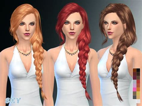 Braided Hair 257 By Skysims At Tsr Sims 4 Updates Sims Hair Sims 4