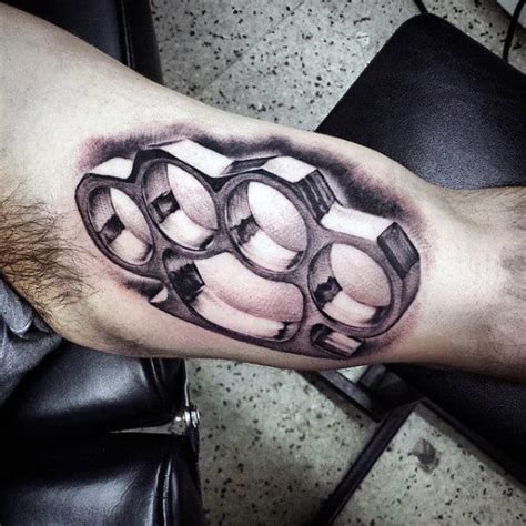 40 Brass Knuckle Tattoo Designs For Men Ink Ideas With A Punch