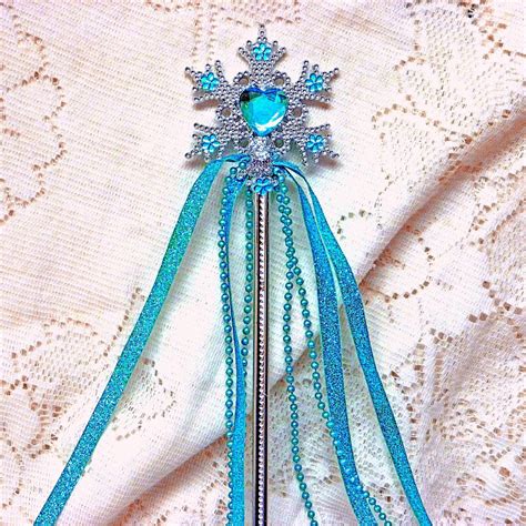 Frozen Elsa Wand Elsa Wand Frozen Magical Blue Wand Beaded Etsy