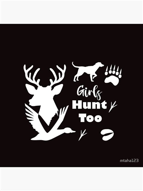 girls hunts too this girl can hunt funny hunting this girl can hunt fitted poster by