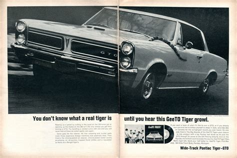 1965 Pontiac Gto Tiger Advertisement Road And Track June 1965 Flickr
