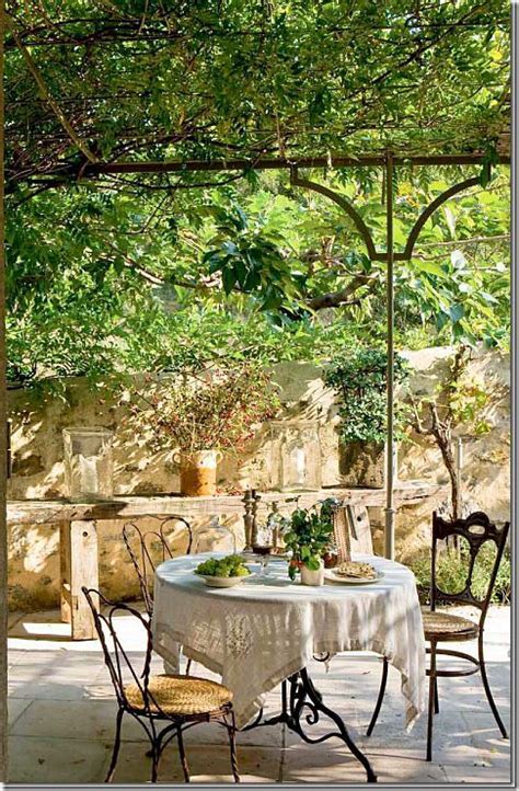 French Farmhouse And French Country Outdoor Dining In French
