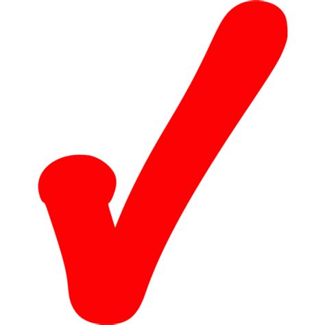 Red Check Mark 5 Icon Free Red Check Mark Icons