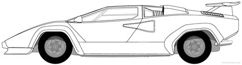 Lamborghini Countach Lp5000s Lamborgini Drawings Dimensions