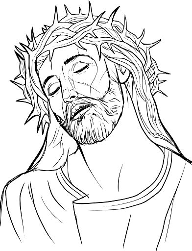 Ilustrasi Yesus Dengan Mahkota Duri Png Transparan Stickpng