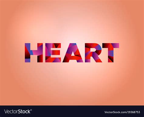 Heart Concept Colorful Word Art Royalty Free Vector Image