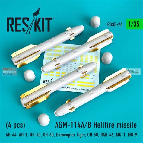 Resrs350024 135 Reskit M310 2 Rail Hellfire Missile Launcher Set