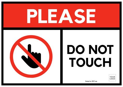 Please Do Not Touch Signs Printable