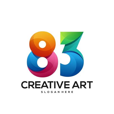 Premium Vector 83 Logo Gradient Colorful Design