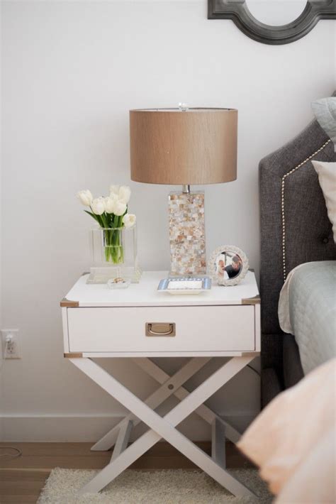 Asian inspired square accent table with marble top. Inspire Q Neo White Accent Table with X Leg Nightstand ...