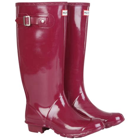 Hunter Huntress Gloss Wellies Violet Free Uk Delivery Allsole