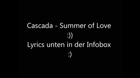 Cascada Summer Of Love With Lyrics Youtube