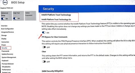 How To Enable Tpm 20 On Bios Dell Laptops Latitude Vostro Xps Ptt
