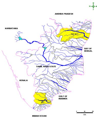 The network of rivers in tamil nadu in the southern part of india is formed of many famous rivers and their tributaries and distributaries. The Larger Picture in Tamil Nadu