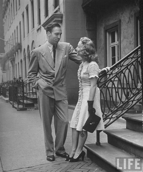 1940s Vintage Image Of Man And Woman Talking Via Life Magazine 1940s
