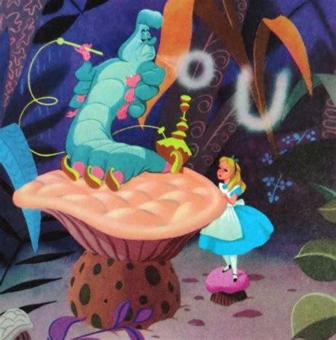 Alice In Wonderland Golden Book Illustrations 1951 Caterpillar Alice