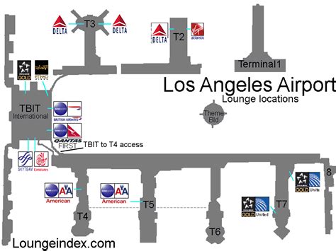 Lax Los Angeles Airport Guide Terminal Map Airport Guide Lounges 4864 Hot Sex Picture
