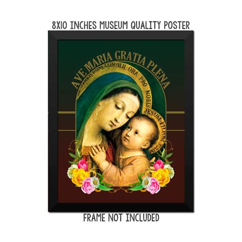 Our Lady Of Good Counsel Catholic Poster Religious Wall Art Virgin And