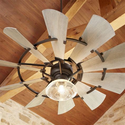 See more ideas about large ceiling fans, ceiling fan, fan. Quorum Windmill 52" Indoor/Outdoor Ceiling Fan in Oiled ...