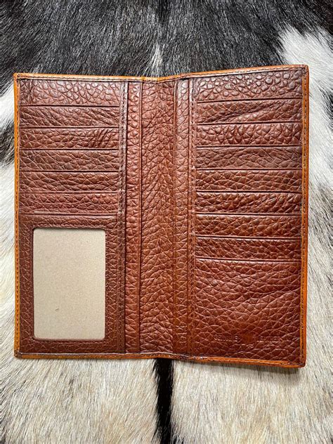 Western Cowboy Wallet Genuine Leather Bi Fold Long Wallet For Etsy