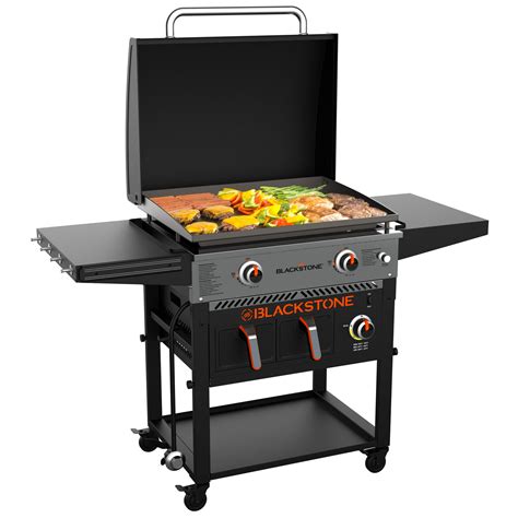 Blackstone 2 Burner 28″ Griddle With Electric Air Fryer And Hood Ex