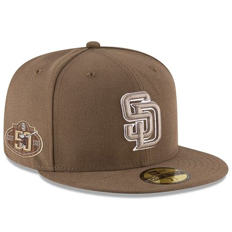 Mens San Diego Padres New Era Brown 50th Anniversary Authentic