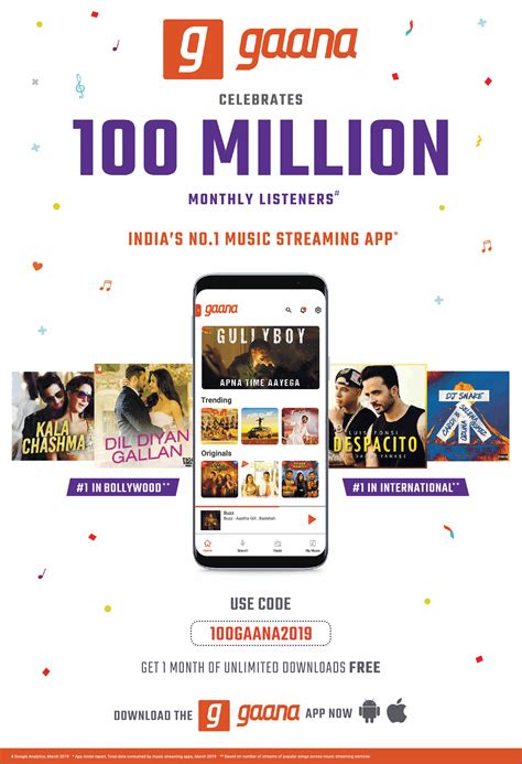 Gaana Celebrates 100 Million Mothly Listeners Indias No 1 Music