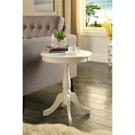 Acme Furniture Acton White Side Table 82796 The Home Depot