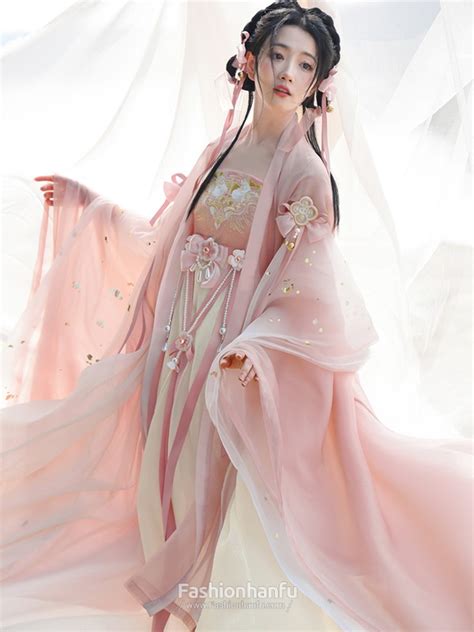 Fashion Hanfu Chinese Pink Hanfu Dress Hanfu Tang Female Fashion Hanfu