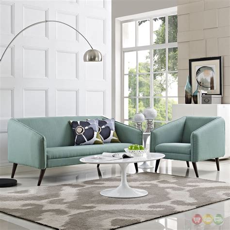 Accent armchairs can work as a feature item in a living room set, particularly if you choose bright colors like hot pink, lime green or canary yellow. Mid-Century Modern Slide 2-pc Sofa & Armchair Living Room ...