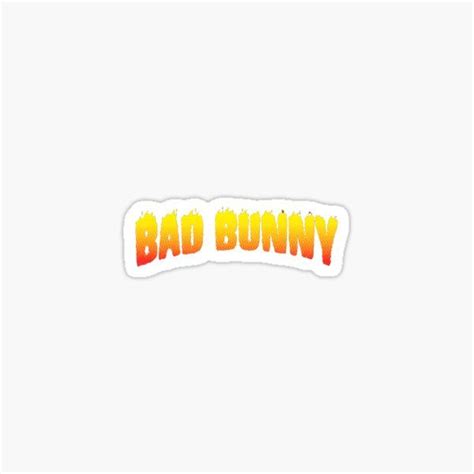 Bad Bunny Logo Sticker By Charlenegalla Redbubble Logo Sticker Bunny Logo Stickers Kulturaupice