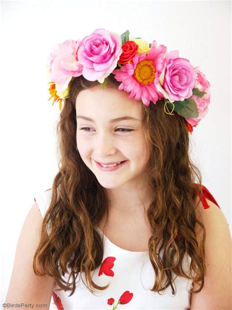 diy pretty and easy flower crowns party ideas party printables blog