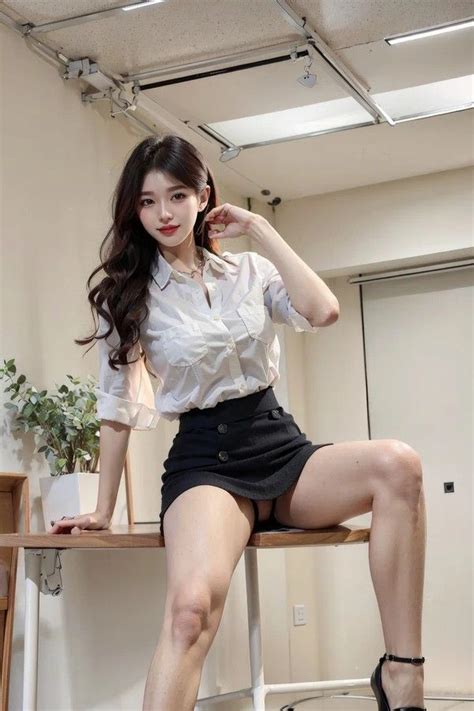 Miniskirt Outfits Offices Office Attire Women Poses Asian Woman