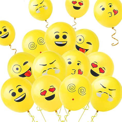 Buy Party Propz 12 Emoji Smiley Face Expression Latex Balloons Themed