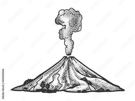 Volcano Eruption Drawing