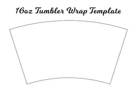 16 oz wrap tumpler cup template svg eps dxf jpg png 16 oz | Etsy