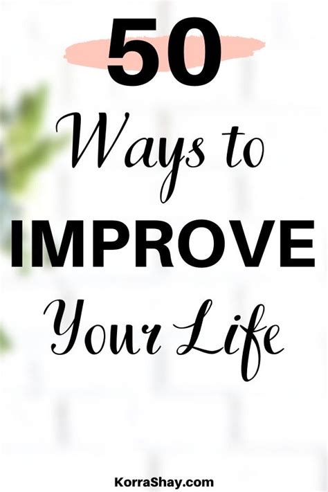50 ways to improve your life self improvement self improvement tips self development books