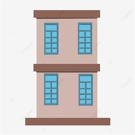Two Story House Clipart Vector Two Story Building Illustration