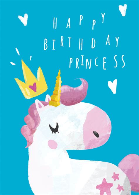 Happy Birthday Unicorn 9 Printable Cards Set 50 Off Instant Download