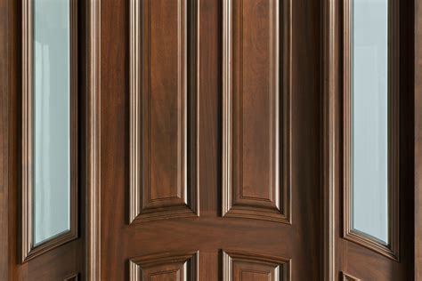 1522slmahogany Walnut Classic Entry Door Clear Beveled Glass By