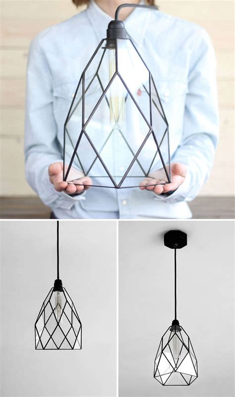 Lamps And Lighting Home Decor This Geometric Black Glass Pendant