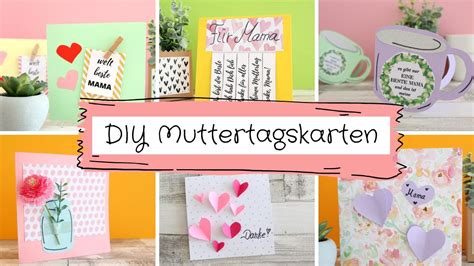 Über eine selbstgebastelte muttertagskarte freut sich jede mutter ganz besonders. Muttertagskarten basteln | 6 Karten Ideen zum Muttertag ...