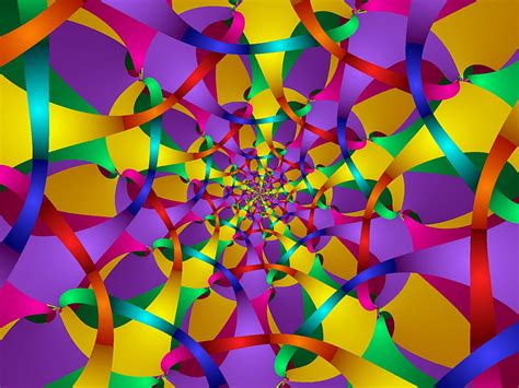 Fractals Interwoven Vivid Hue Bright Mind Boggling Fractals Happy