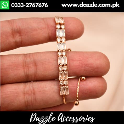Gold Plated Adjustable Girls Bracelet Dazzle Accessories