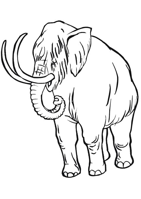 mammoth coloring pages    print