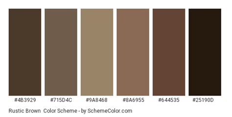 Rustic Brown Color Scheme Brown