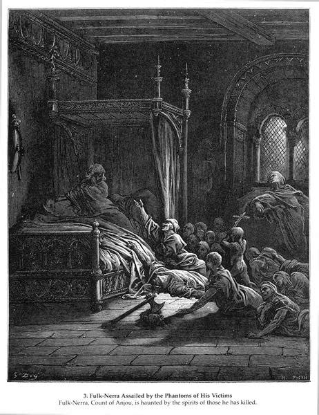 Fulk Nerra Assailed By The Phantoms Of His Victims Gustave Dore