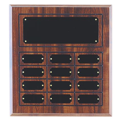 Cherry Finish Grooved Economy Perpetual Plaques